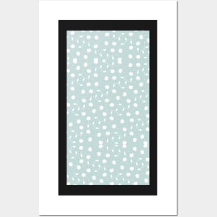 Delicatulip | Floral Pattern | Light Blue and White Posters and Art